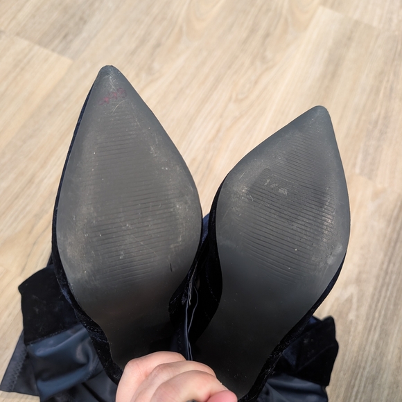 JustFab Midnight Velvet Over the Knee Boots - Picture 7 of 13